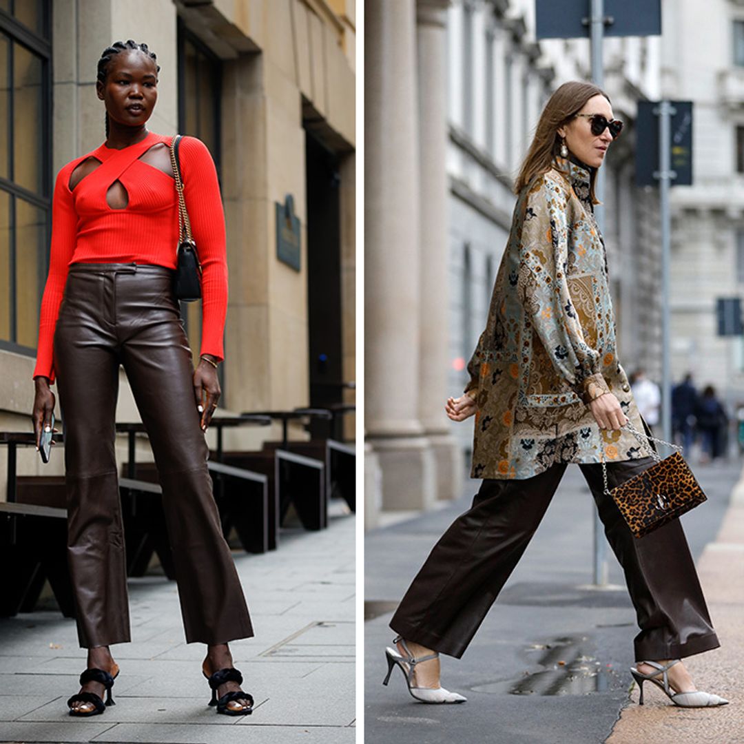 8 leather trouser outfits to wear on repeat