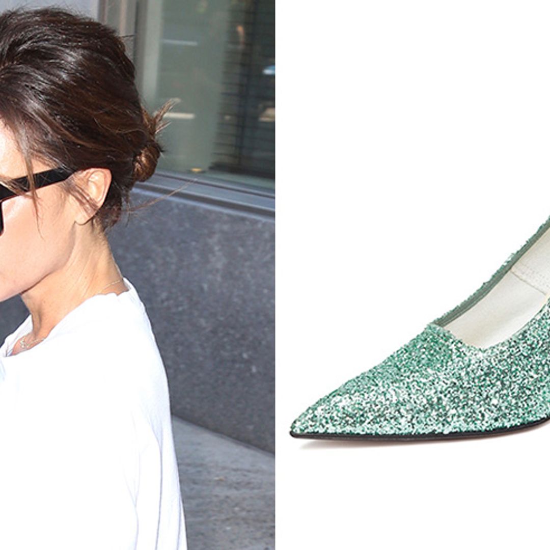 Marks & Spencer mint glitter heels look EXACTLY like the Victoria Beckham pair - but £490 less