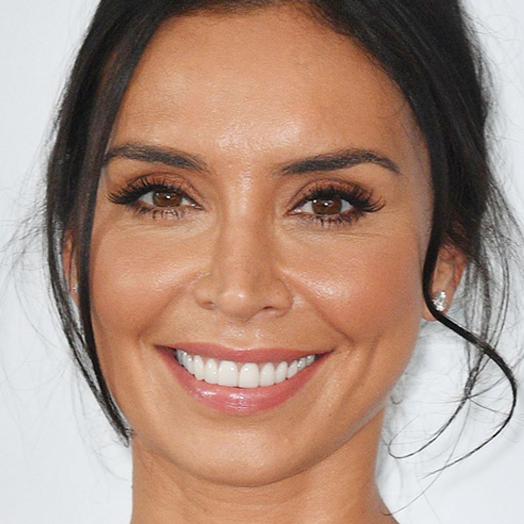 Christine Lampard turns heads in a red hot high street outfit