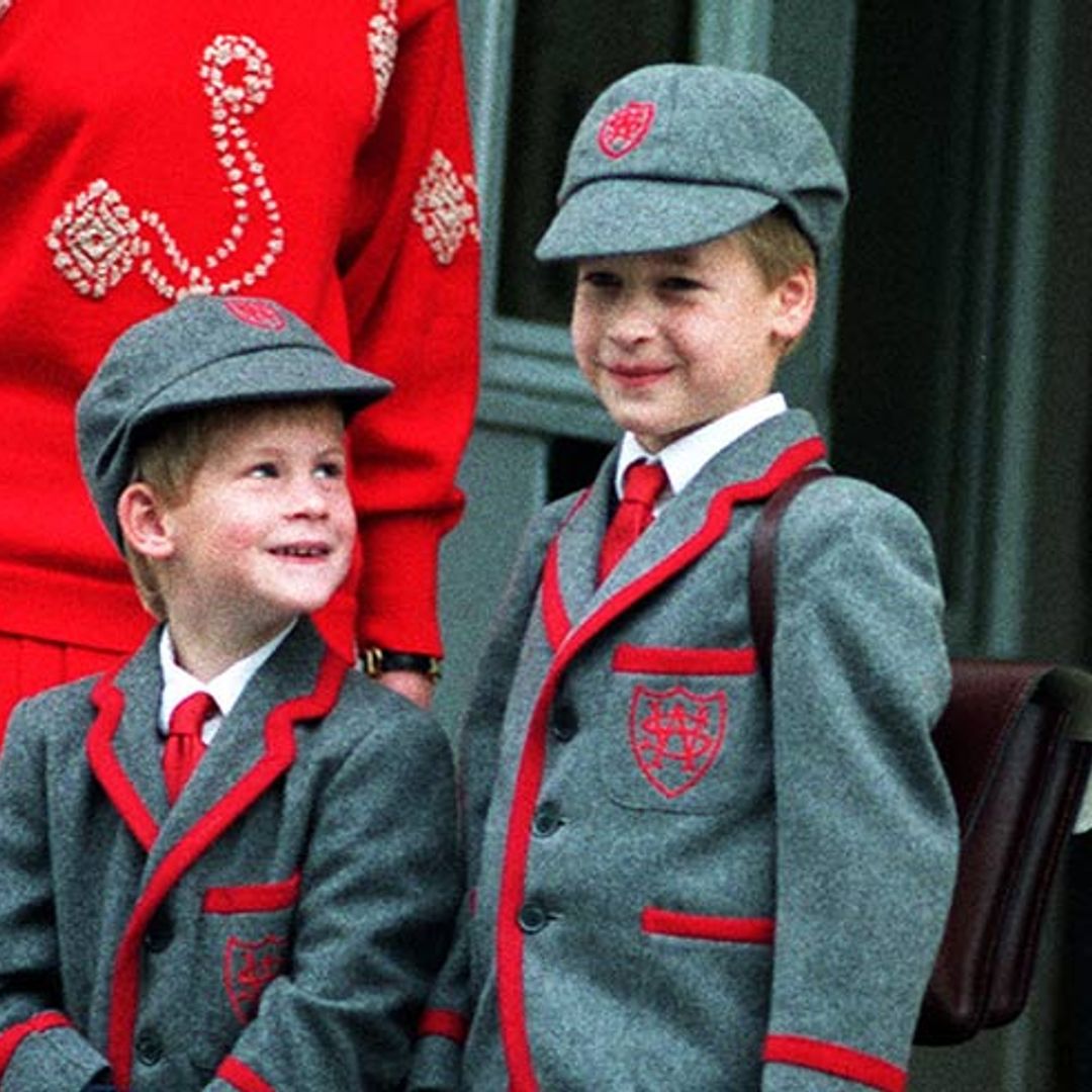 Take a look back at Prince William and Harry's first day of school