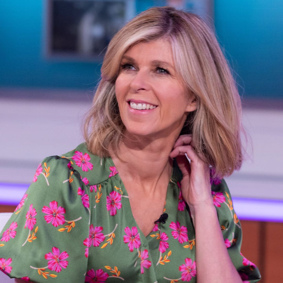 Kate Garraway is radiant in silky satin florals for latest GMB appearance