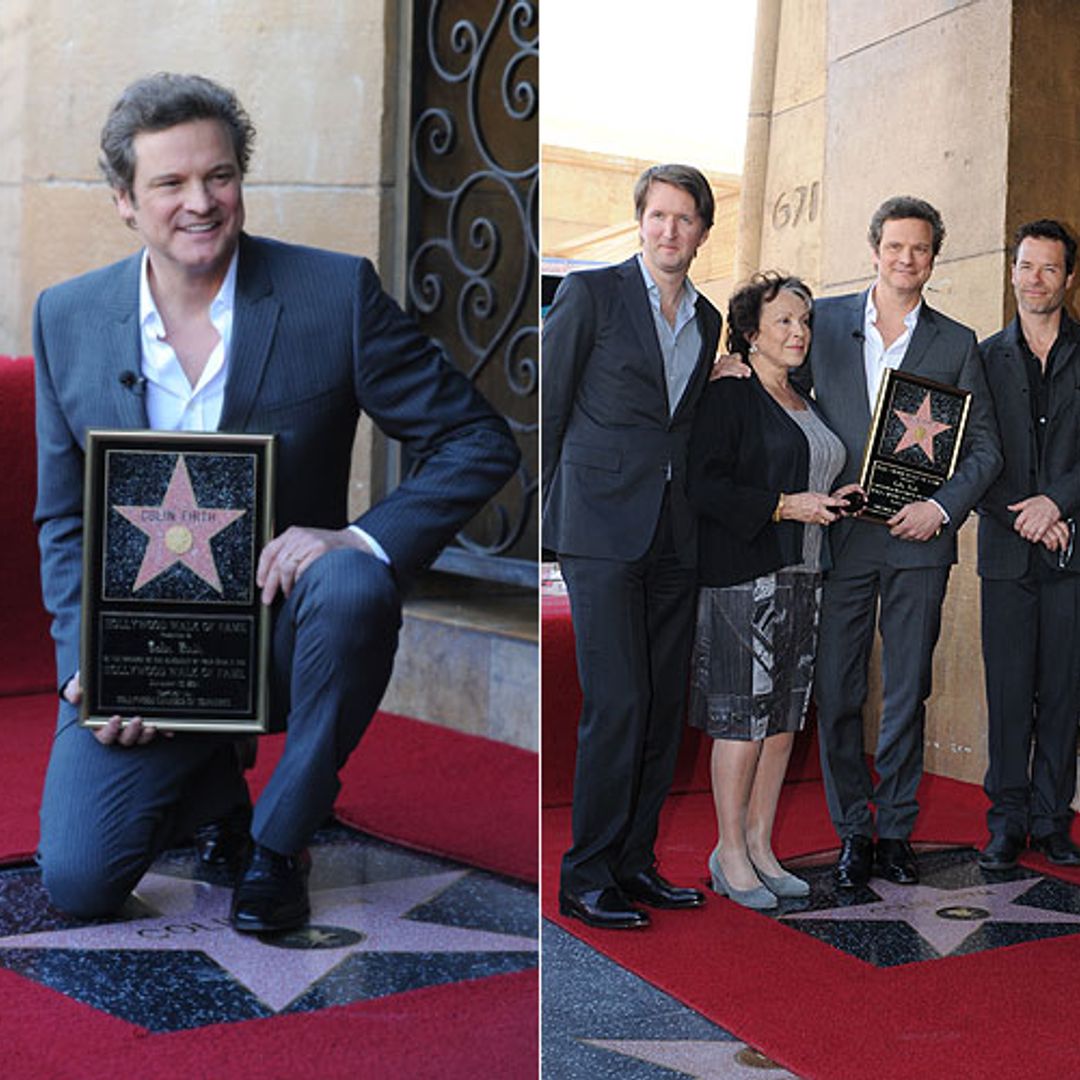 Emotional Colin dedicates Hollywood star honour to wife Livia