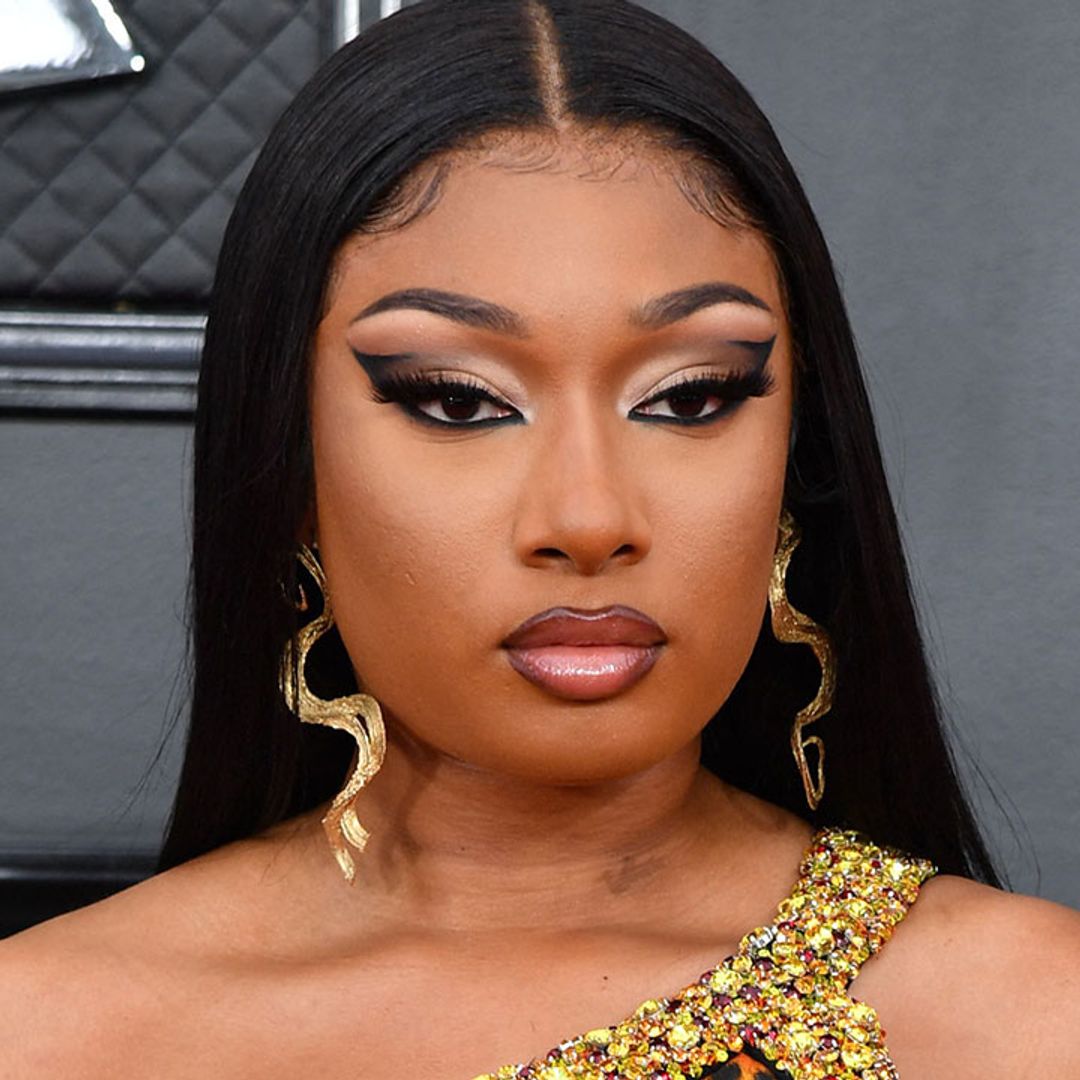 Megan Thee Stallion wows in thigh-split dress with surprising detail at the Grammys