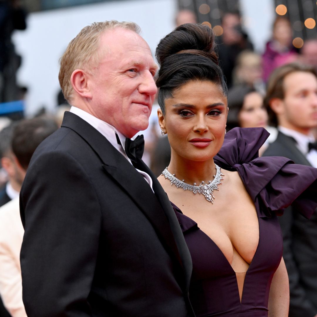 Salma Hayek dons figure-hugging swimsuit for fun-filled day in the pool with husband François-Henri Pinault