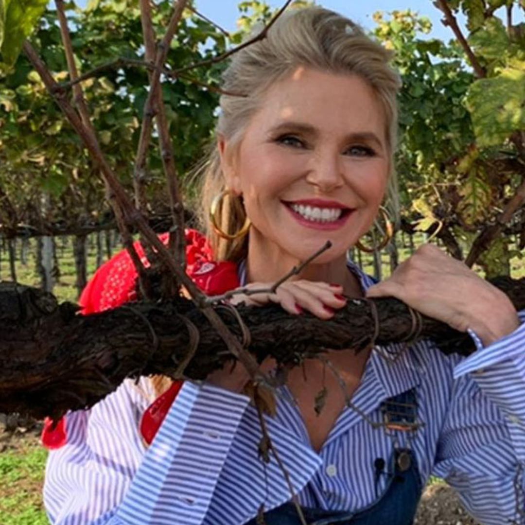 Christie Brinkley shows off incredible body in denim dungarees ahead of 67th birthday