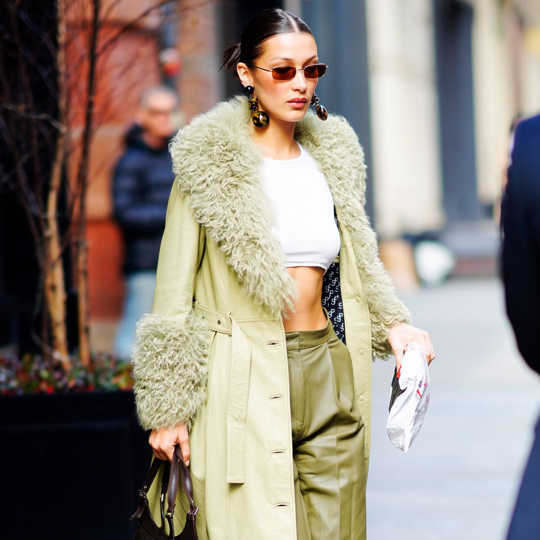 Bella Hadid is a Seventies dream in fringed suede jacket