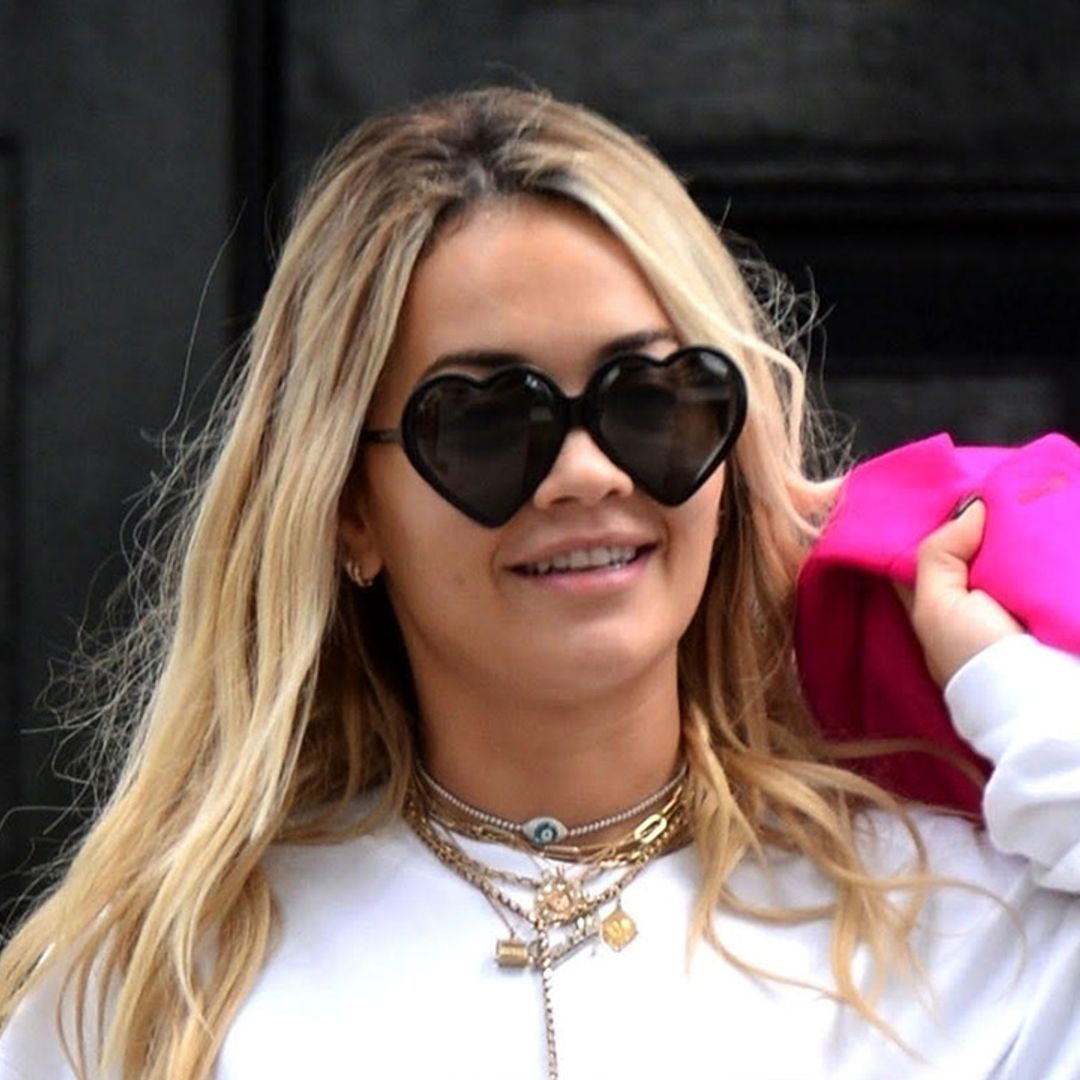 Rita Ora spotted wearing HELLO! slogan top in London – see the photo