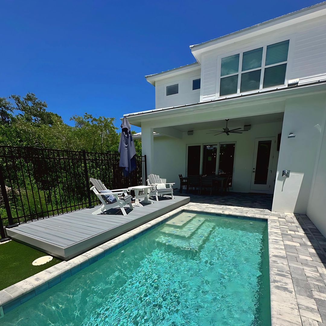 exterior shot of pool area at Casago villas