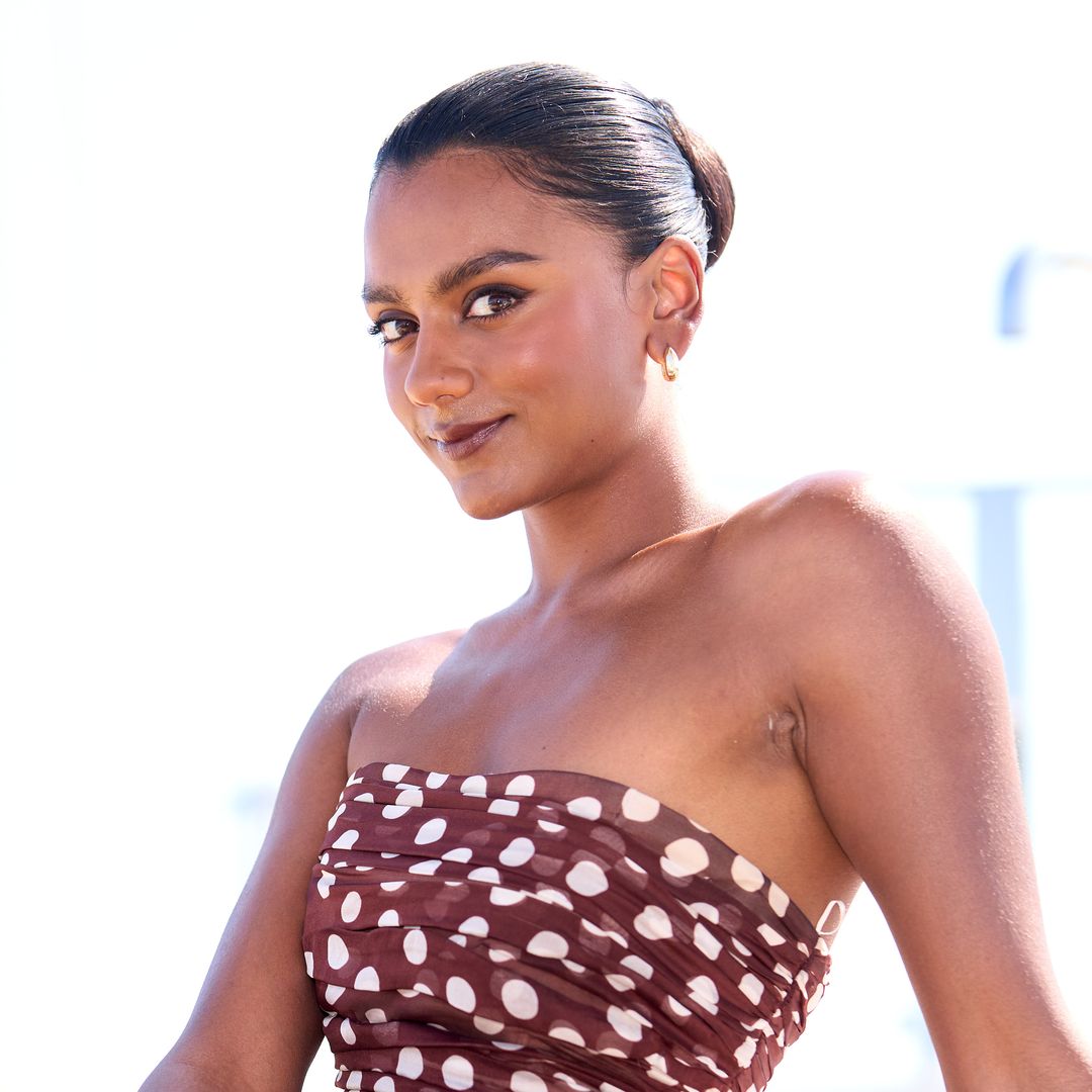 Simone Ashley's sheer polkadot dress is a fashion girl's take on the LBD