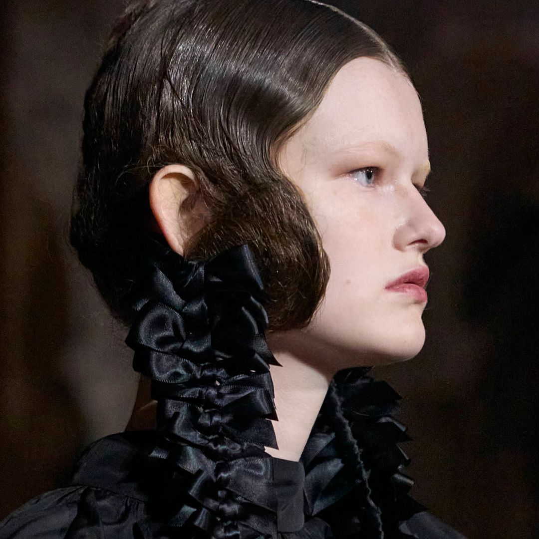 Braided ribbon earrings at Simone Rocha AW24