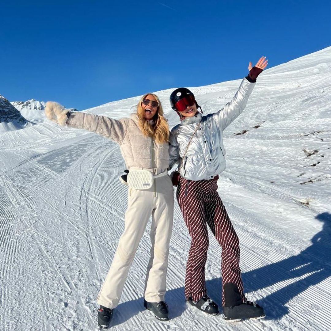 Tess Daly dazzles during ski trip with lookalike daugter Phoebe, 21