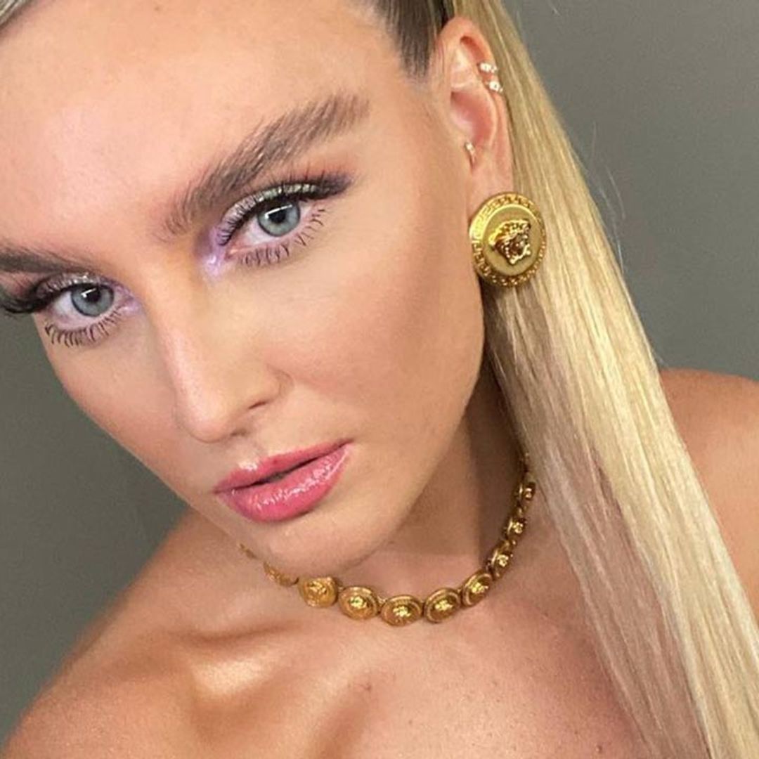 Little Mix star Perrie Edwards wows in neon mini dress