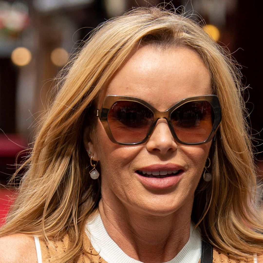 Amanda Holden turns up the glam in leather cut-out dress