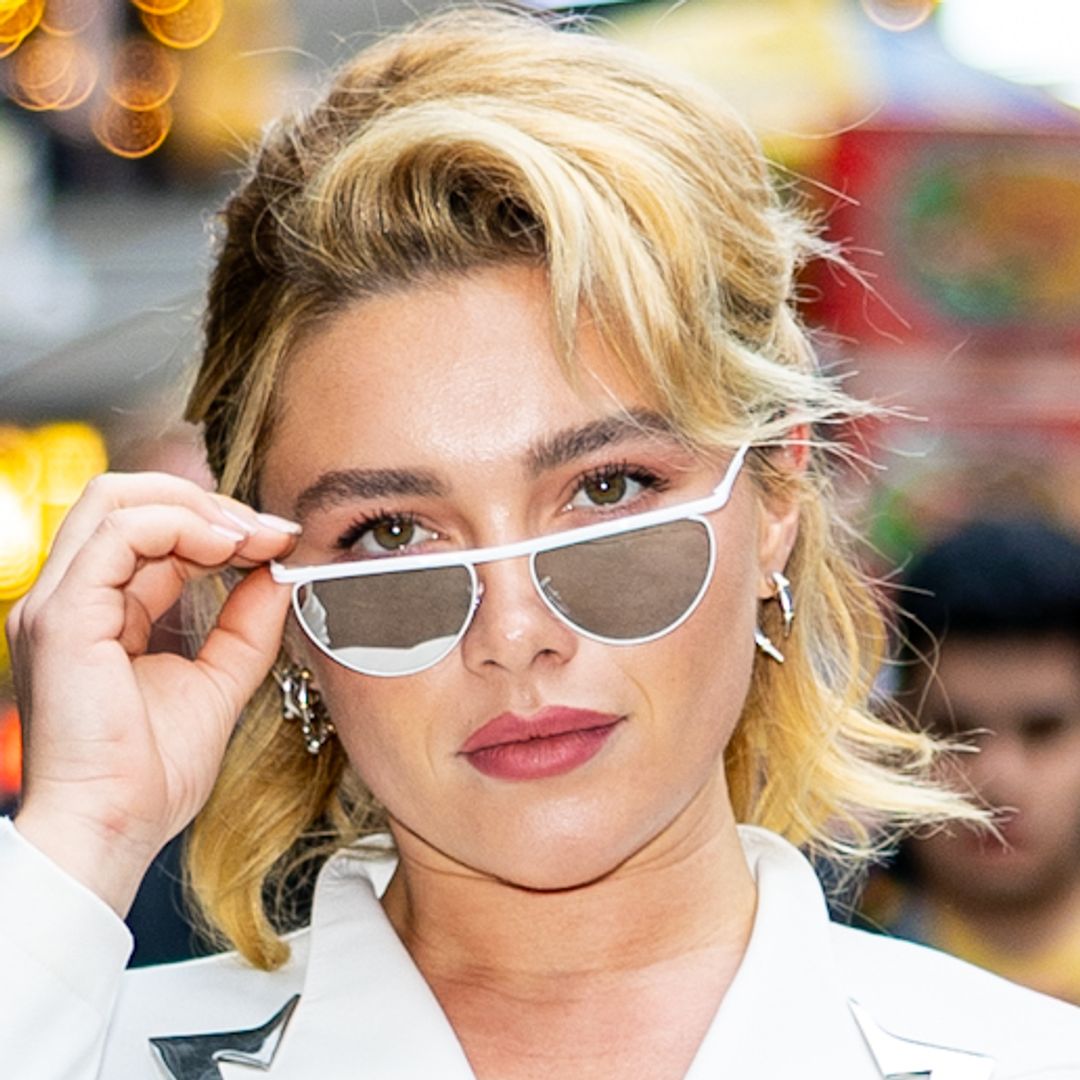 Florence Pugh debuts wild new look in thigh-split dress