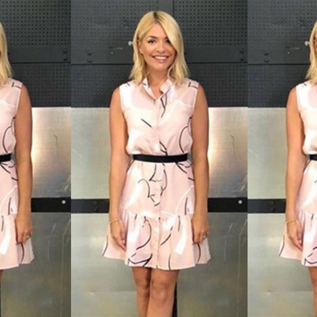 Lady in Pink! Holly Willoughby's Reiss dress is on sale and selling out fast