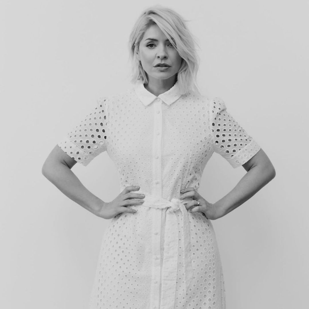 Holly Willoughby returns to Instagram in a stunning white broderie dress - and it's just £59 at M&S