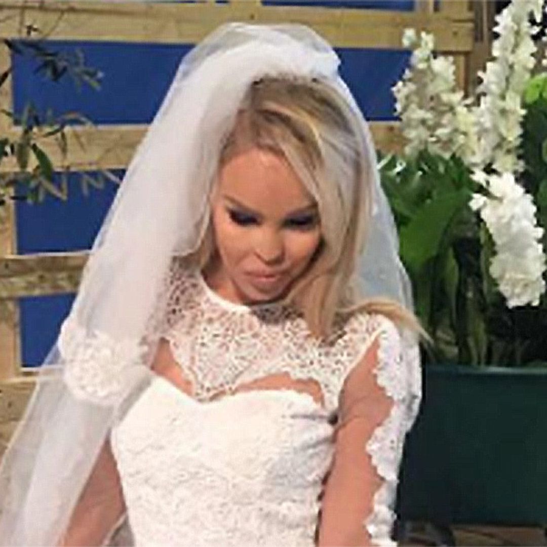 Katie Piper turns heads in wedding dress and veil at Ideal Home Show