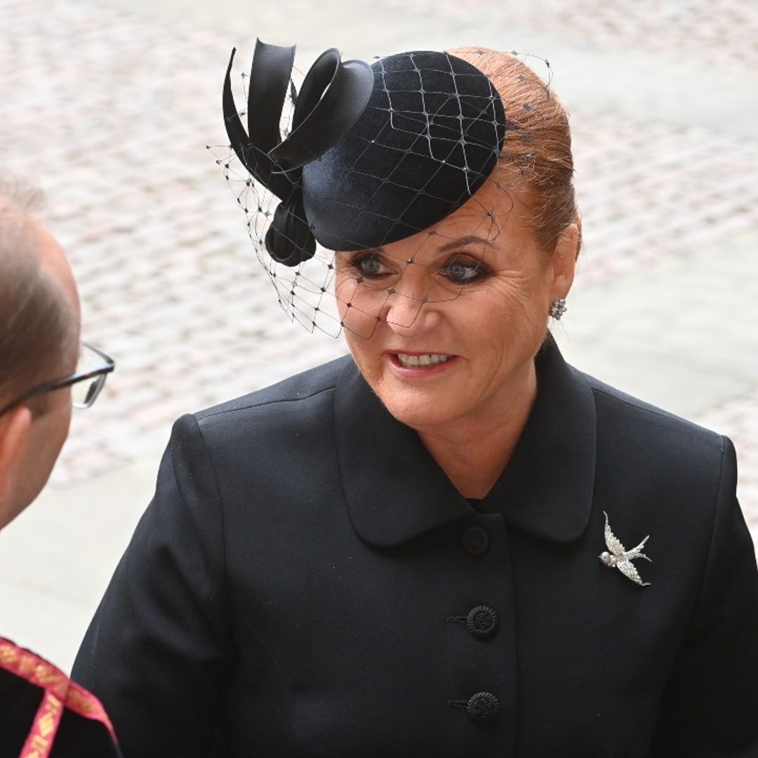VIDEO: Sarah, Duchess of York joins Princesses Beatrice and Eugenie at the Queen's funeral