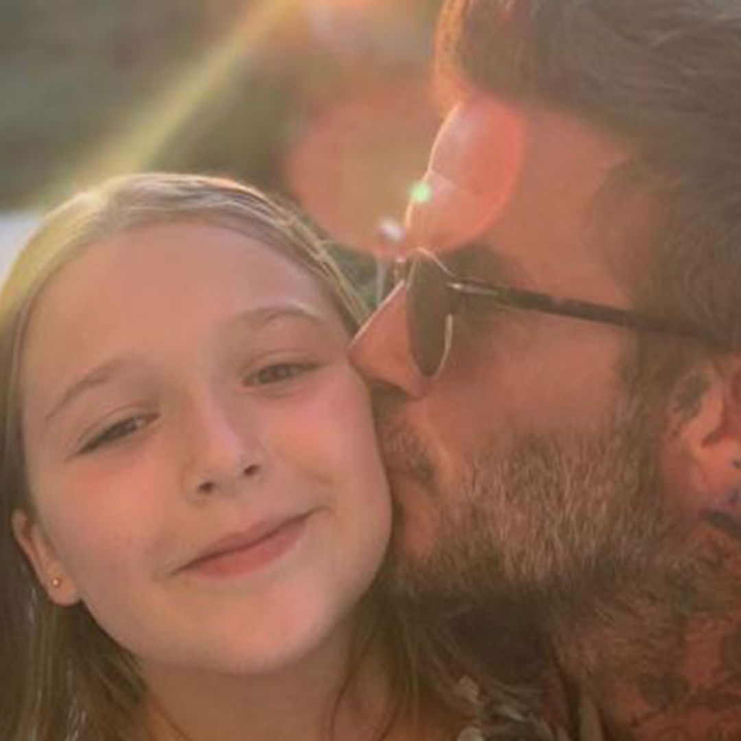 Harper Beckham rocks the cutest new hairstyle in adorable snap with David