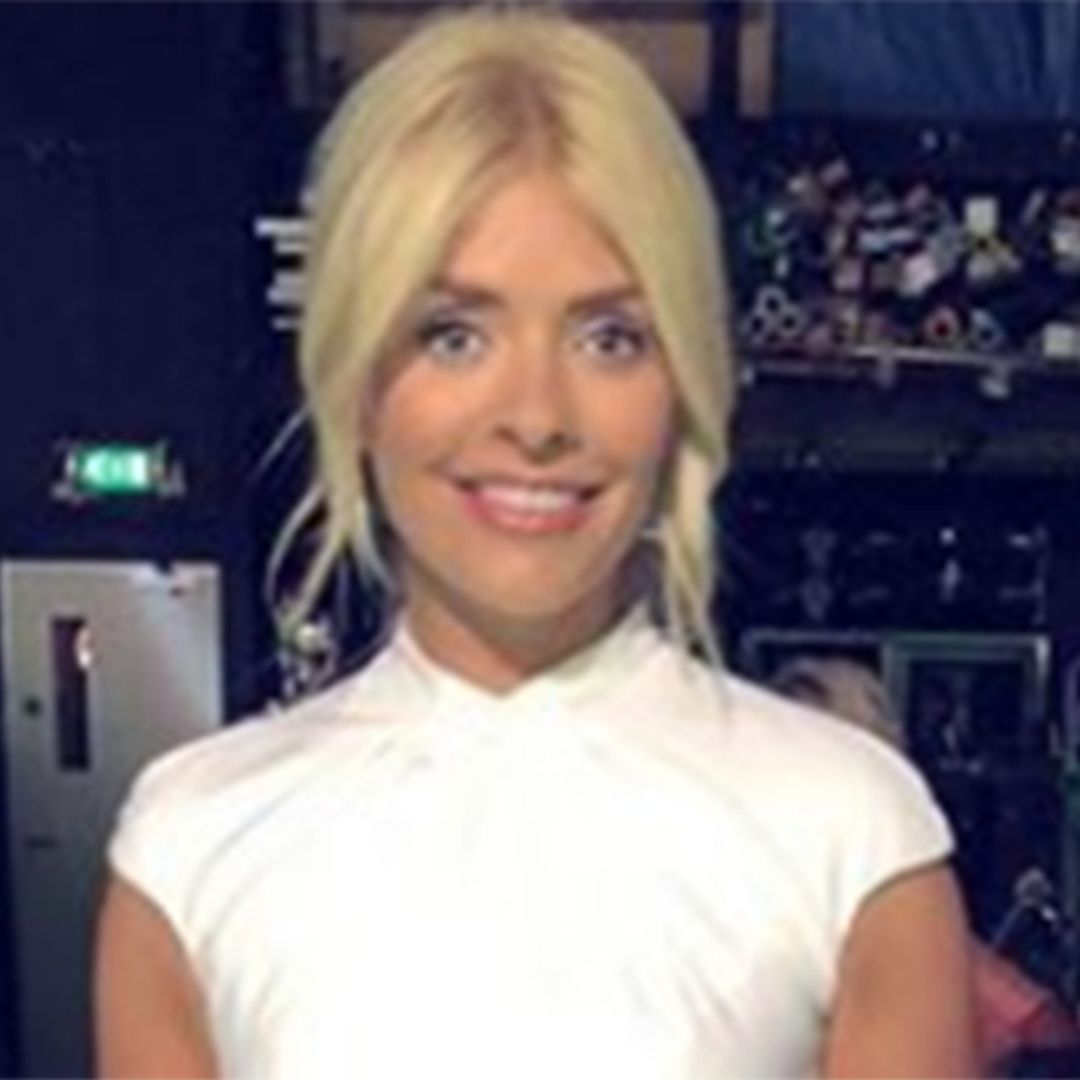 Holly Willoughby is a vision in white for Dancing on Ice