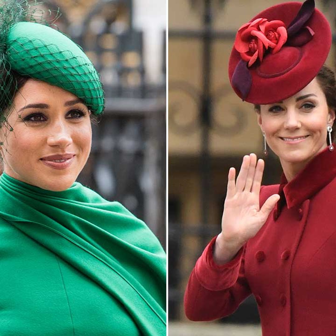 Watch the moment Meghan Markle and Kate Middleton greeted each other at Commonwealth Day service  