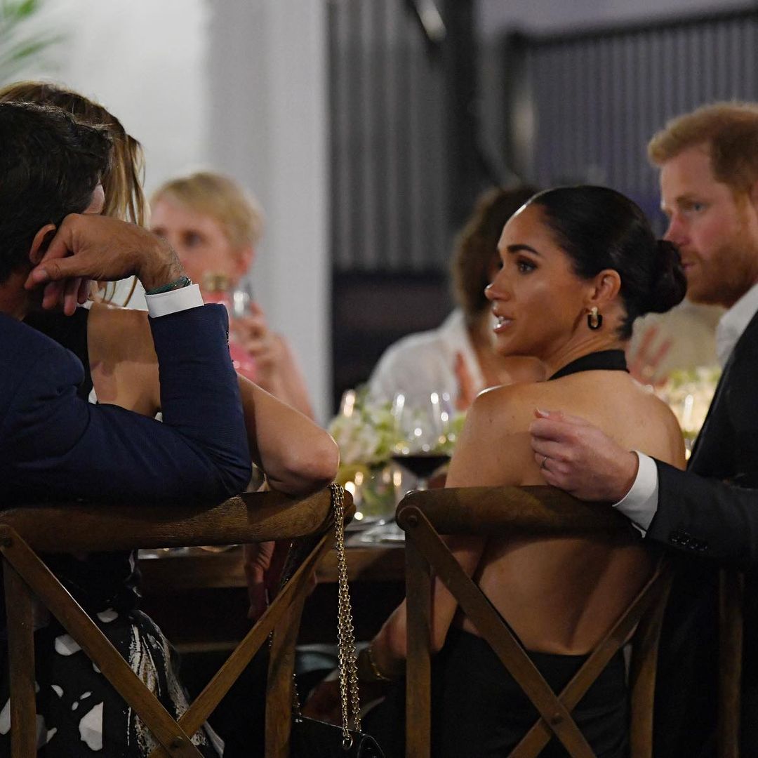 Meghan and Harry seen talking to Nacho Figueras and his wife Delfina