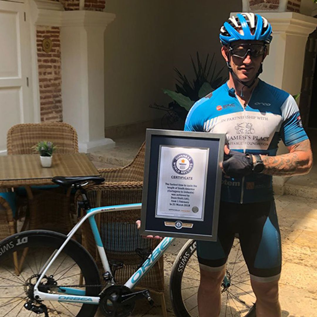 Prince Harry's friend Dean Stott smashes cycling world record