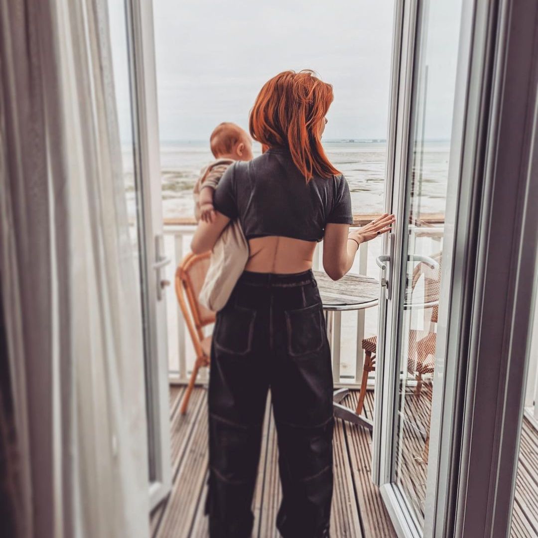 Stacey Dooley and her mini-me baby daughter Minnie twin in adorable new photo