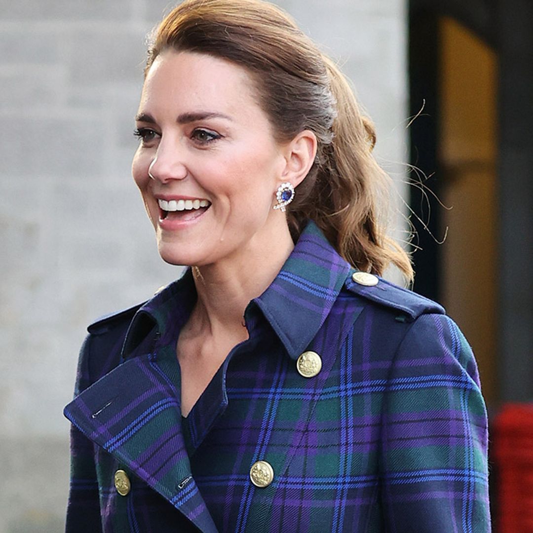 Kate Middleton wows in tartan coat for film screening
