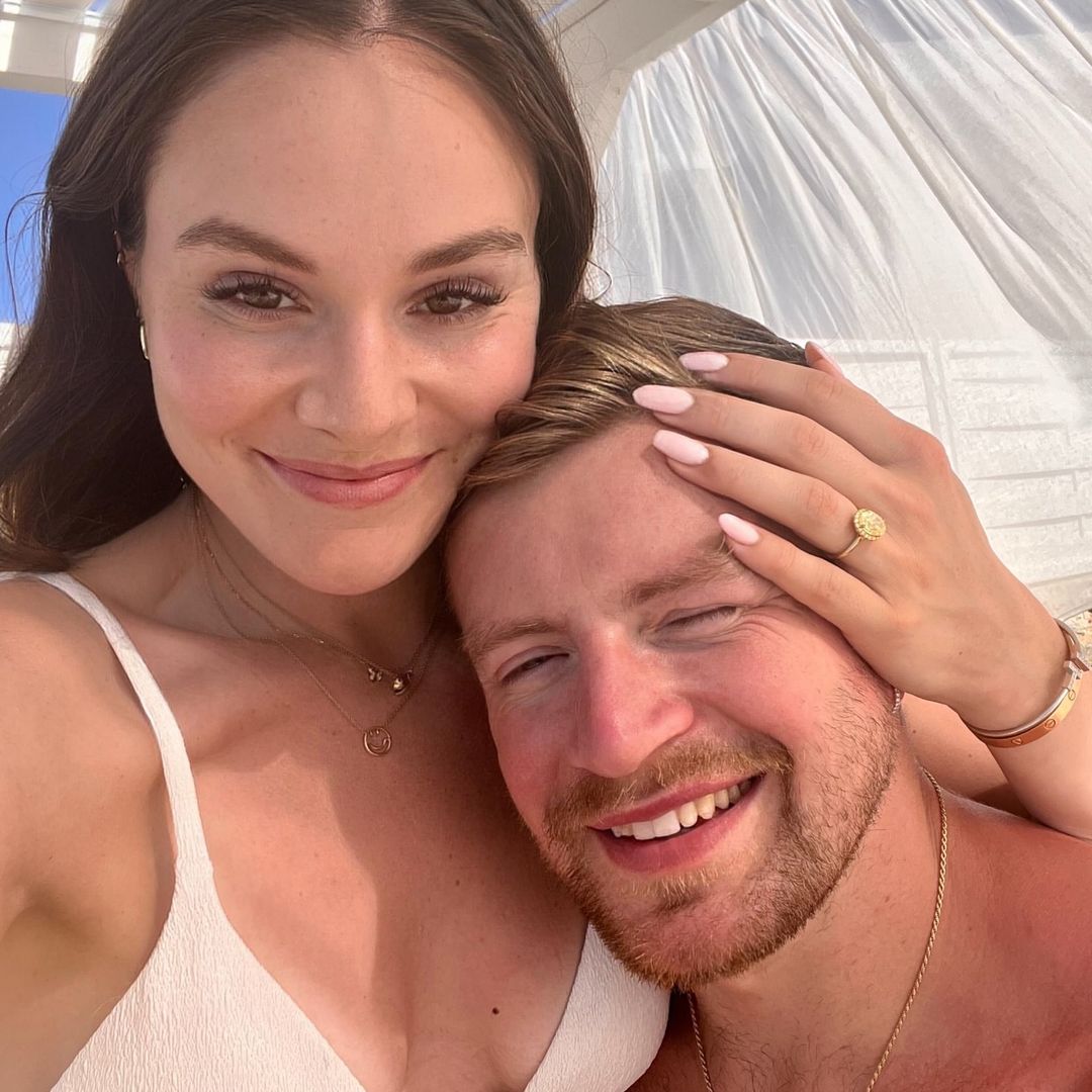 Holly Ramsay announces surprise engagement to Adam Peaty - see stunning gold diamond ring