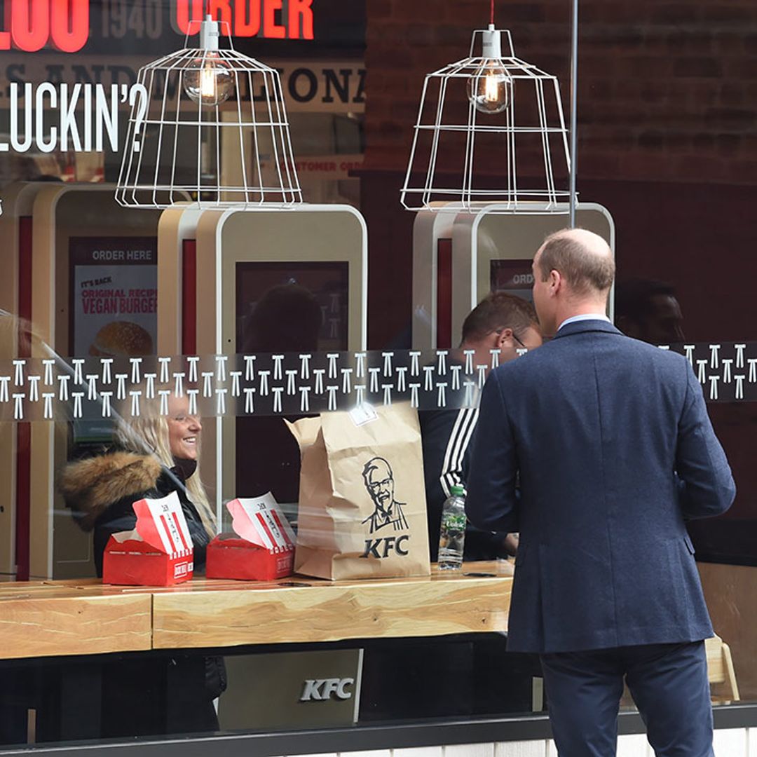 Prince William stuns diners as he is spotted eyeing up KFC!