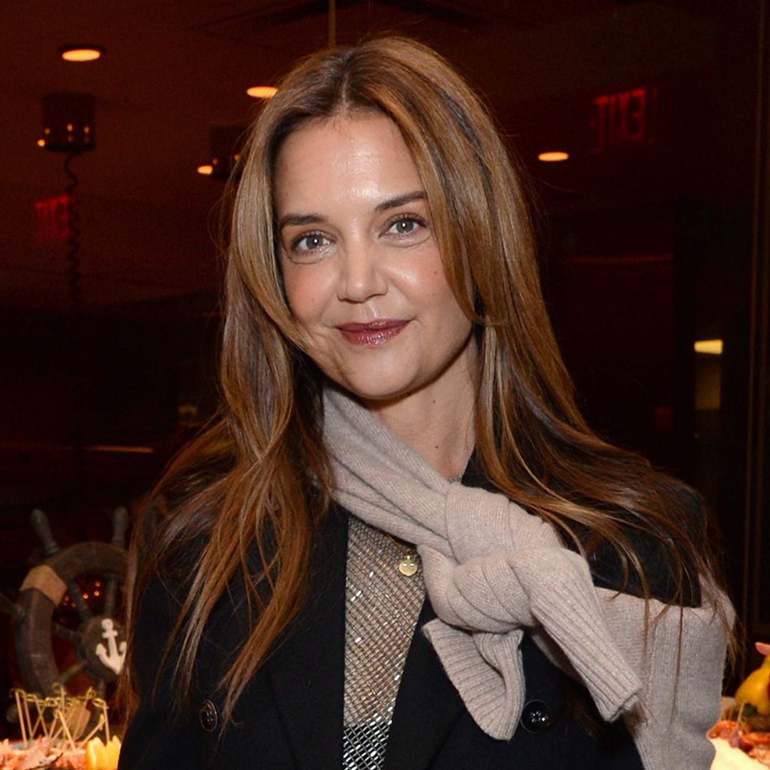 Katie Holmes' sheer top and black bra are the ultimate sultry combo in NYC pictures