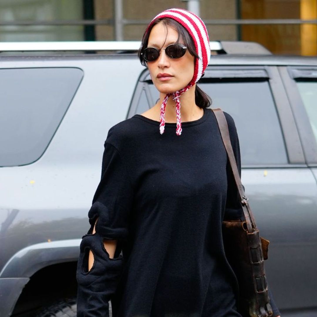 Bella Hadid's knitted hood is the winter beanie alternative we didn't know we needed until now