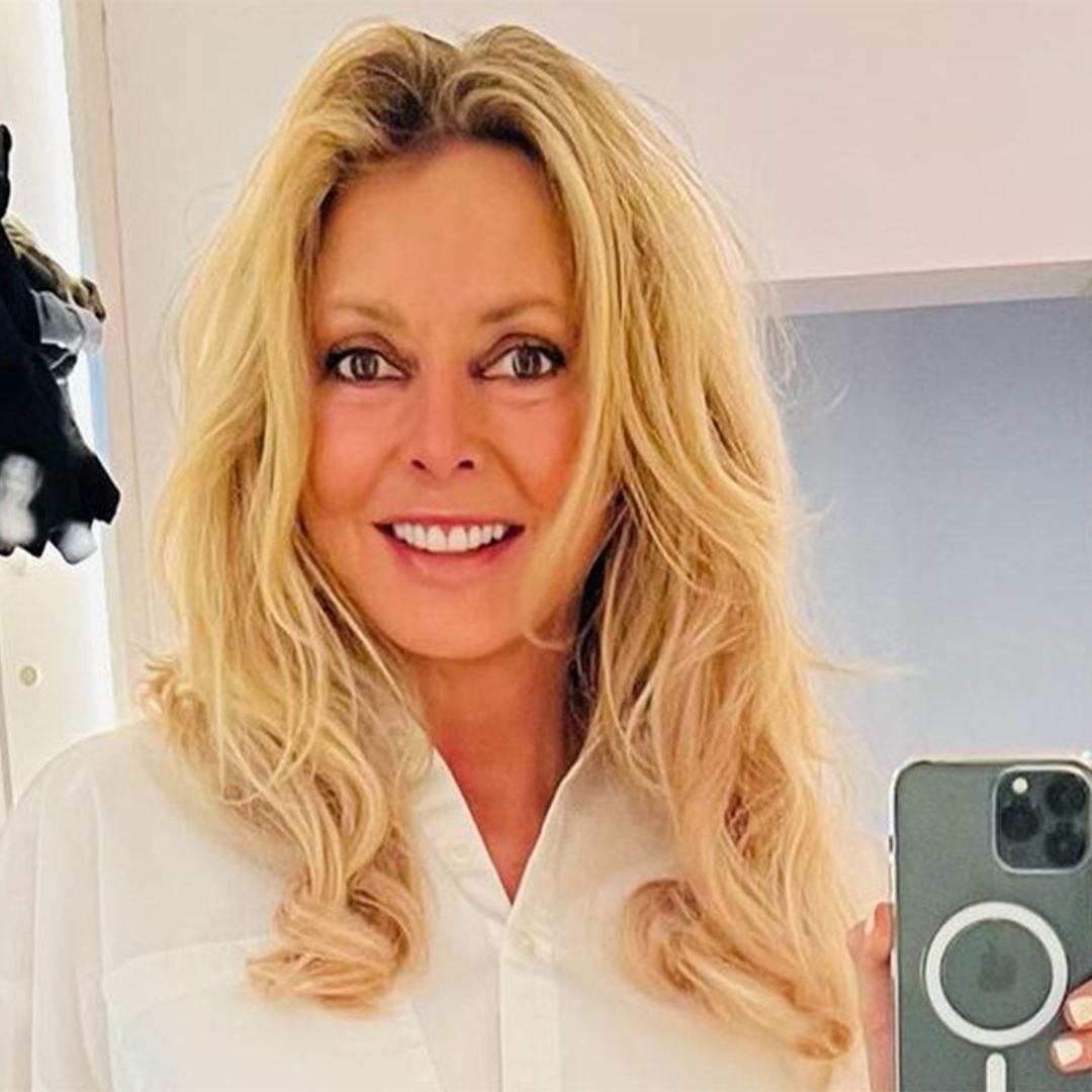 Carol Vorderman shows off gym-honed physique in fabulous green dress