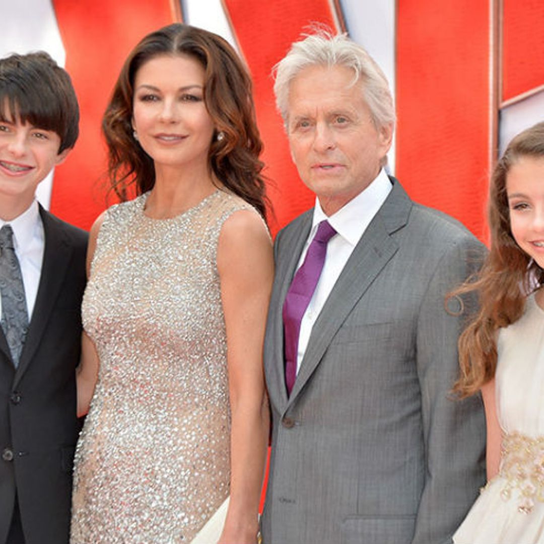 Catherine Zeta-Jones shares recent holiday photo of children Dylan and Carys