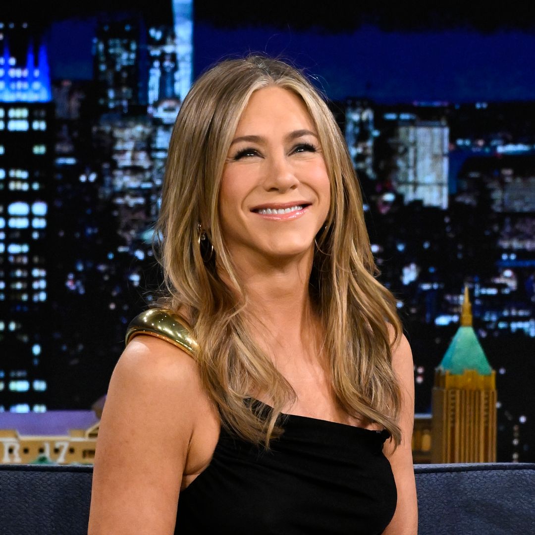 Jennifer Aniston during an interview with Jimmy Fallon on Tuesday, March 21, 2023