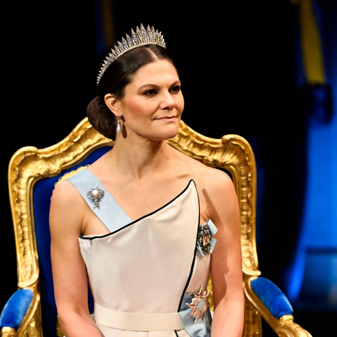 Crown Princess Victoria and Princess Madeleine dazzle in tiaras as Princess Sofia misses glittering ceremony