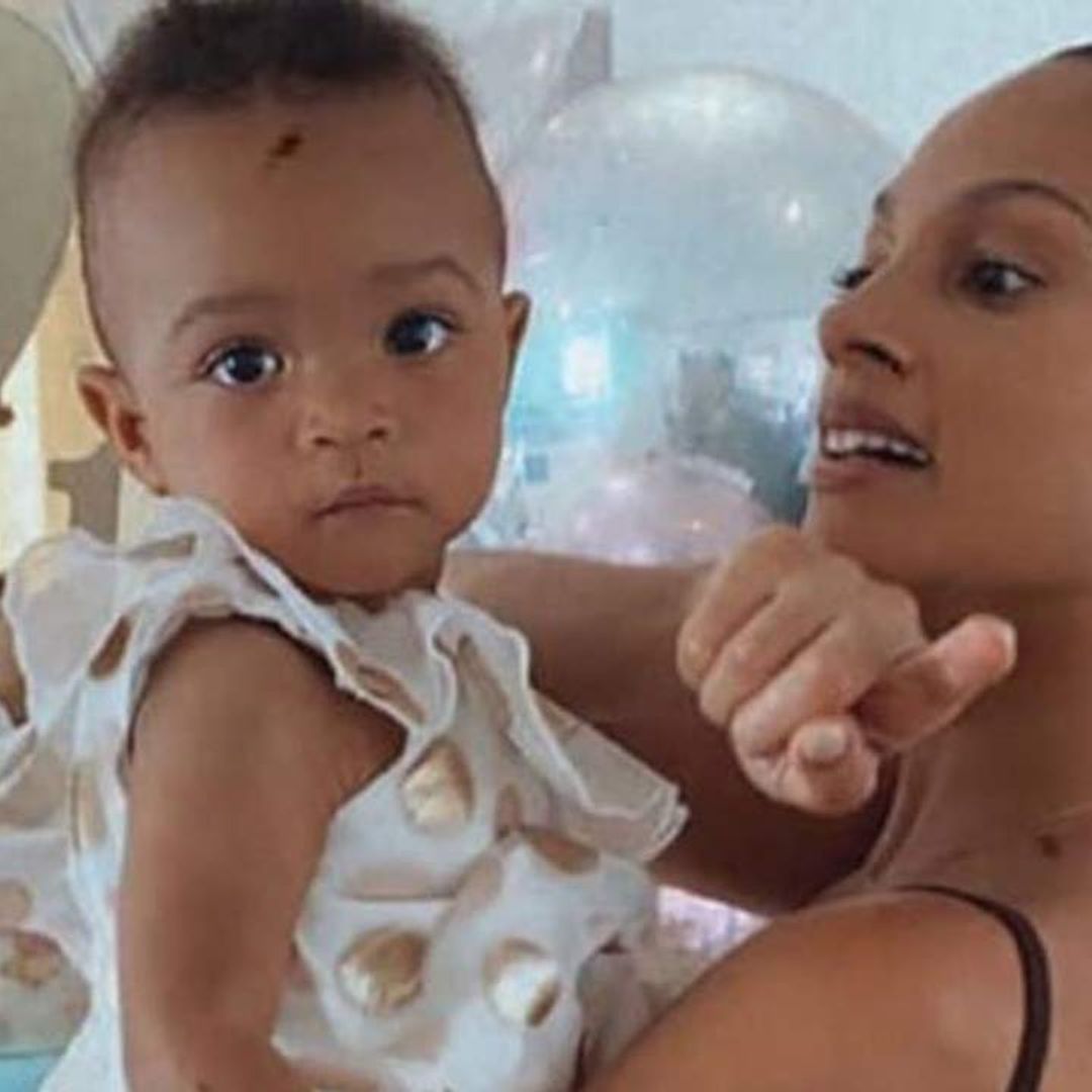 Alesha Dixon reveals daughter's epic four-tiered first birthday cake