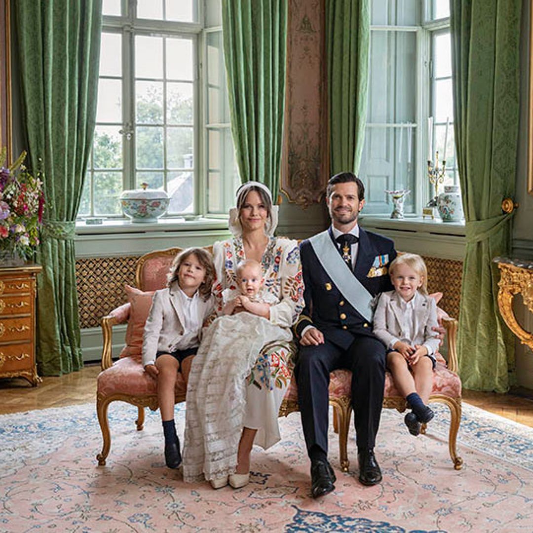 Princess Sofia, Prince Carl Philip and their sons look so happy in Prince Julian's christening photos