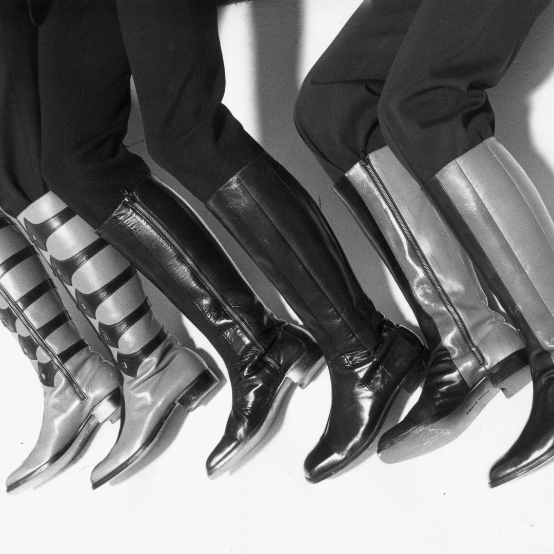 Two-toned space age boots by Pierre Cardin