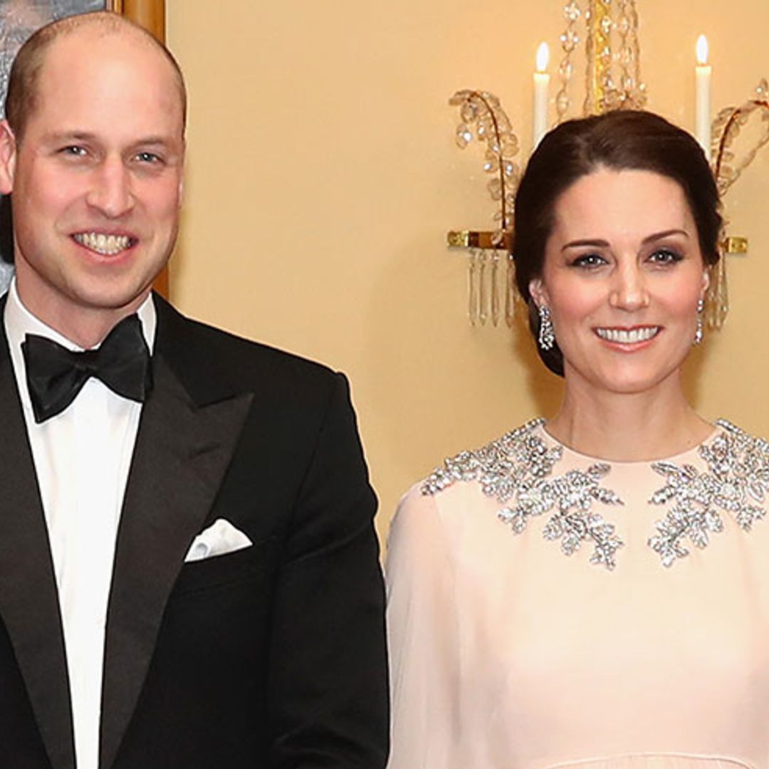The Duchess of Cambridge is the belle of the ball in embellished Alexander McQueen gown