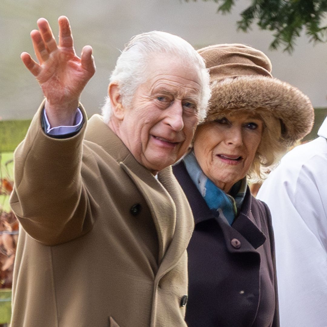 King Charles is all smiles on first post-hospital outing as he joins Queen Camilla at church