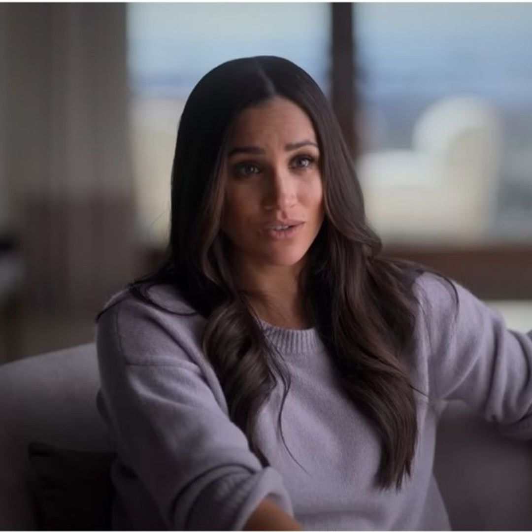 Meghan Markle wears a stunning lavender jumper in trailer for Netflix documentary 'Harry and Meghan'