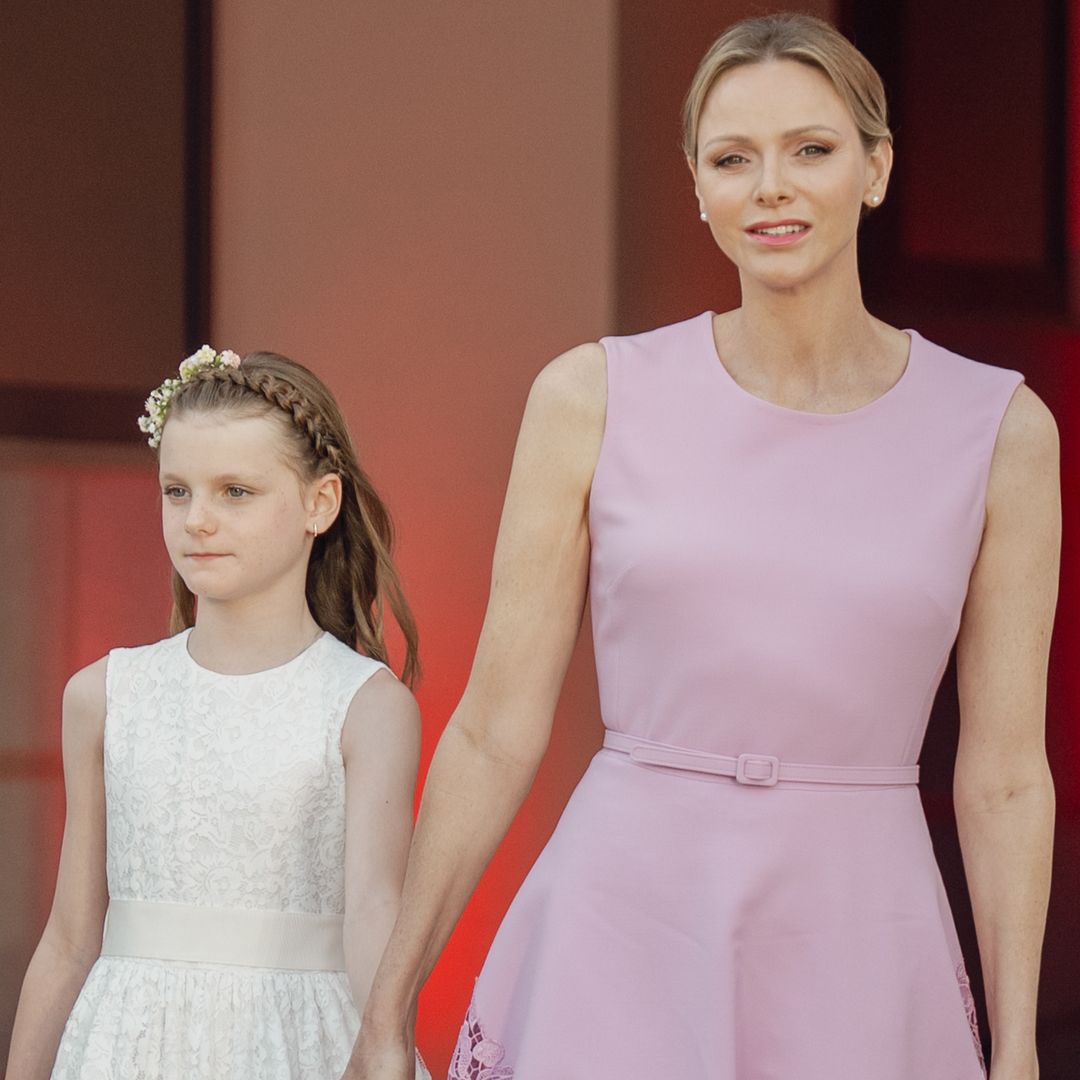 Princess Charlene's carbon copy daughter, 10, pairs 'mini bride' dress with Dolce & Gabbana