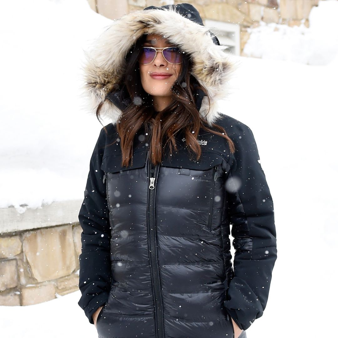 Salma Hayek is the ultimate ski princess in snowy Aspen snaps with her husband