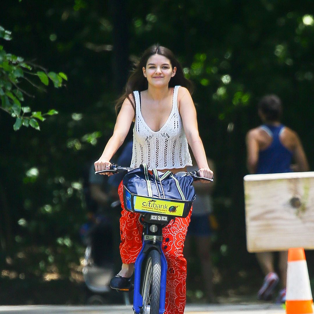 Suri Cruise is glowing as she enjoys a ride round Central Park ahead of new chapter