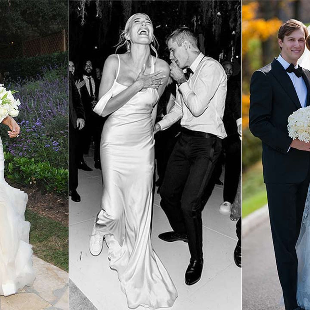 10 celebrity brides who wore Vera Wang wedding dresses like Hailey Bieber