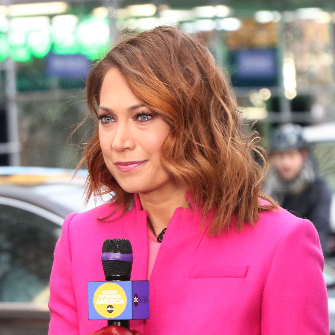 GMA's Ginger Zee shows showcases toned legs in leather skirt with high ...