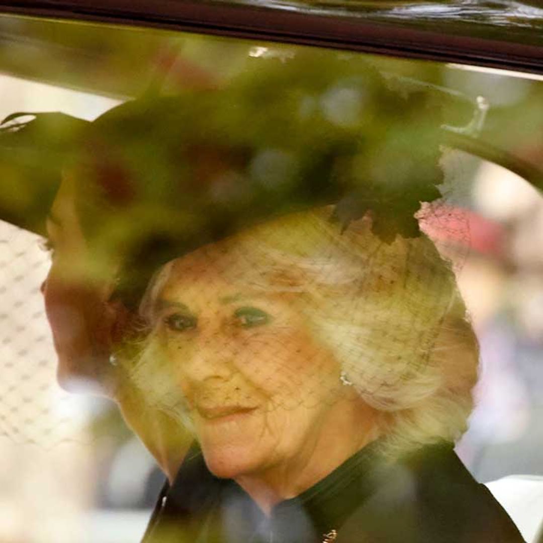Queen Consort looks dignified in fitted coat dress for the late Queen's funeral