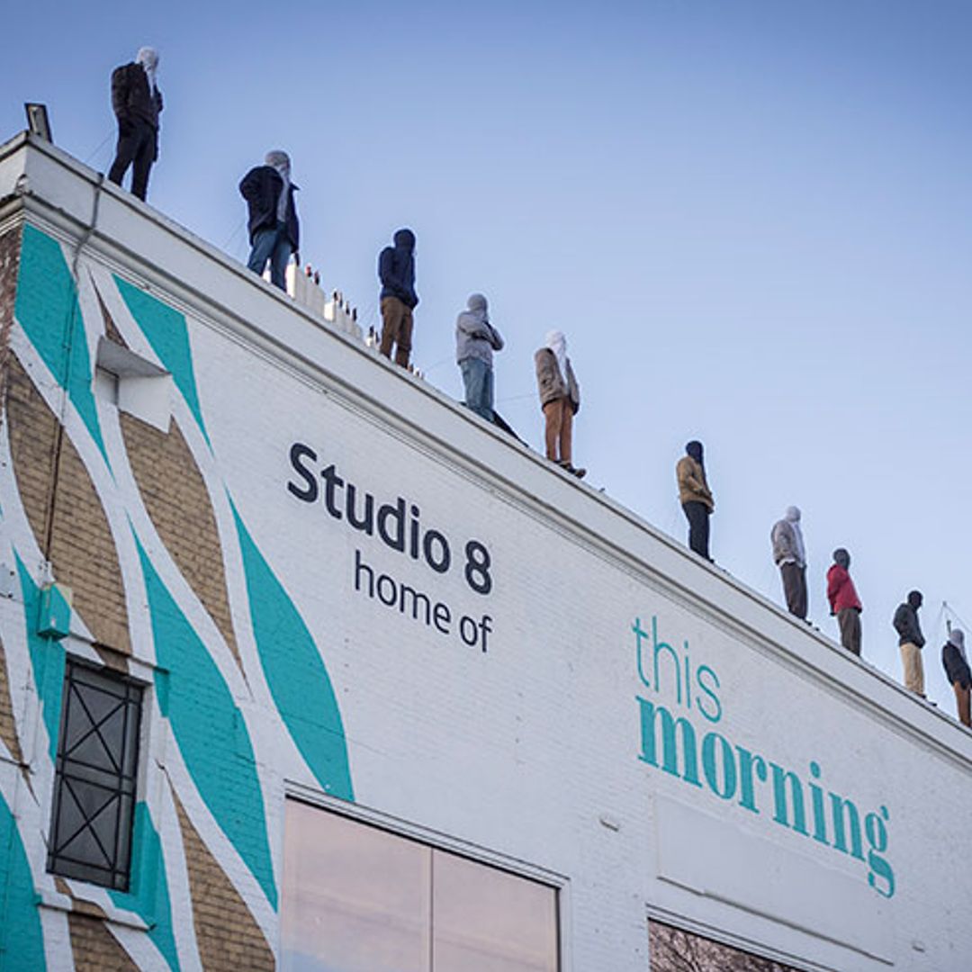 Sculptures of men standing on edge of This Morning studio to raise awareness of male suicide